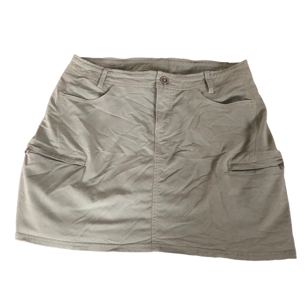 Kuhl Army Green Anfib Skort Multi Pocket Sz. S 6274 Nylon Polyester Spandex